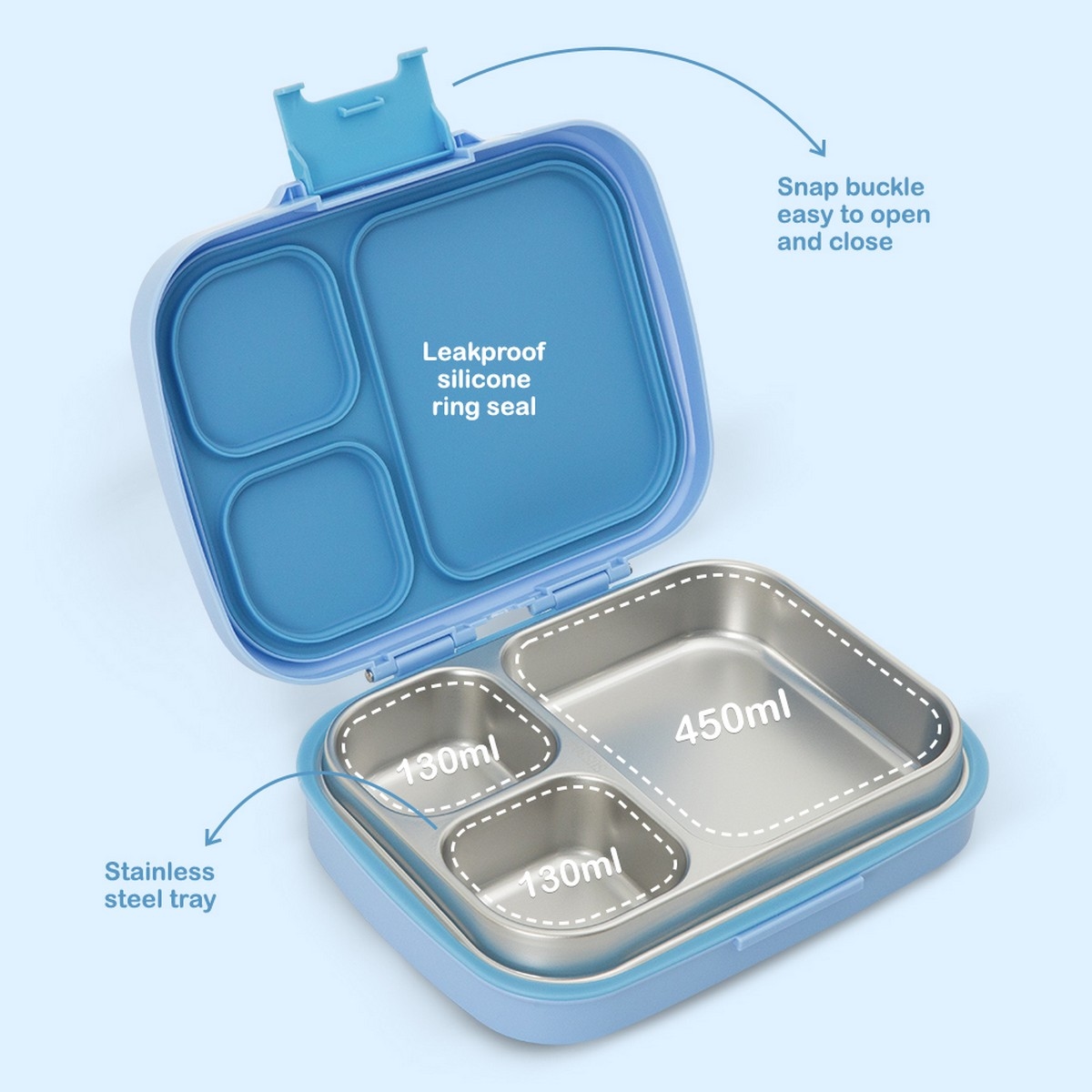 Eazy Kids 710ml Premium Stainless Steel Lunch Box