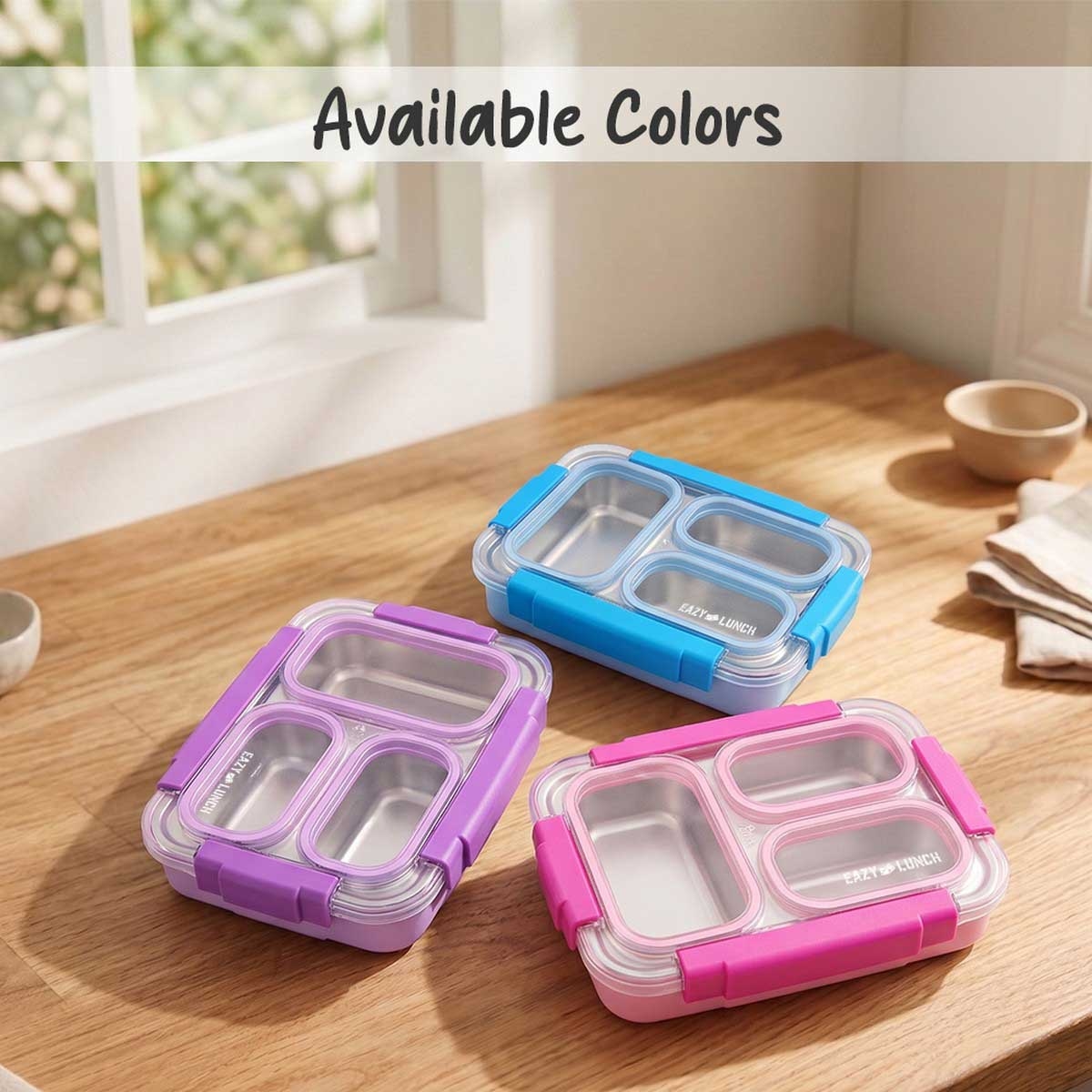 Eazy Kids 710ml Stainless Steel Bento Lunch Box