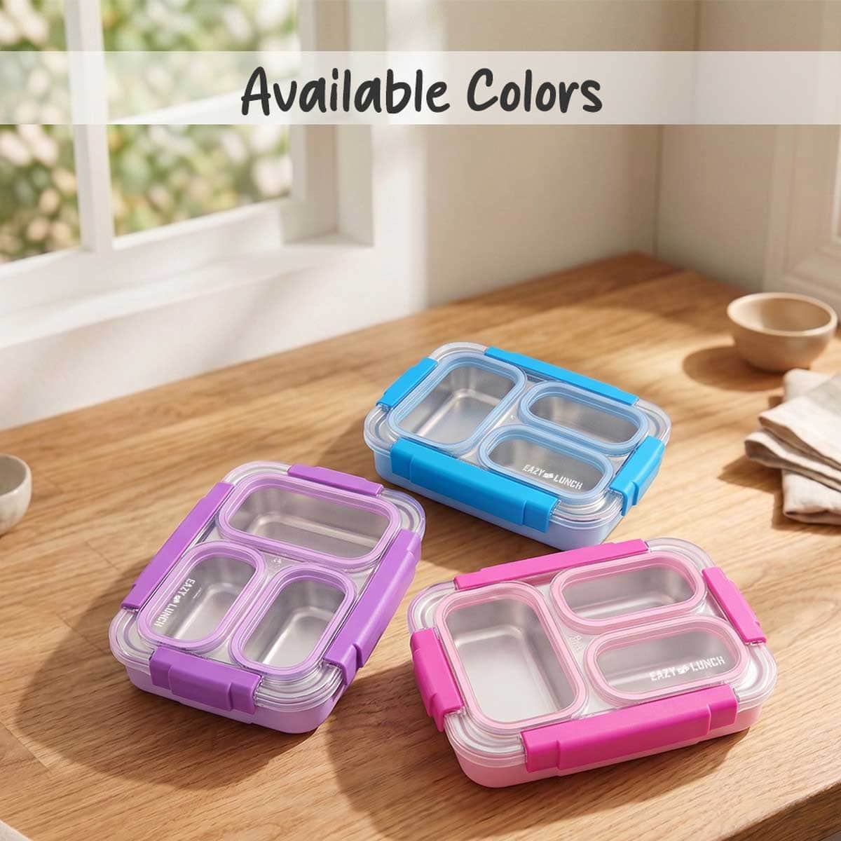 Eazy Kids 710ml Stainless Steel Bento Lunch Box