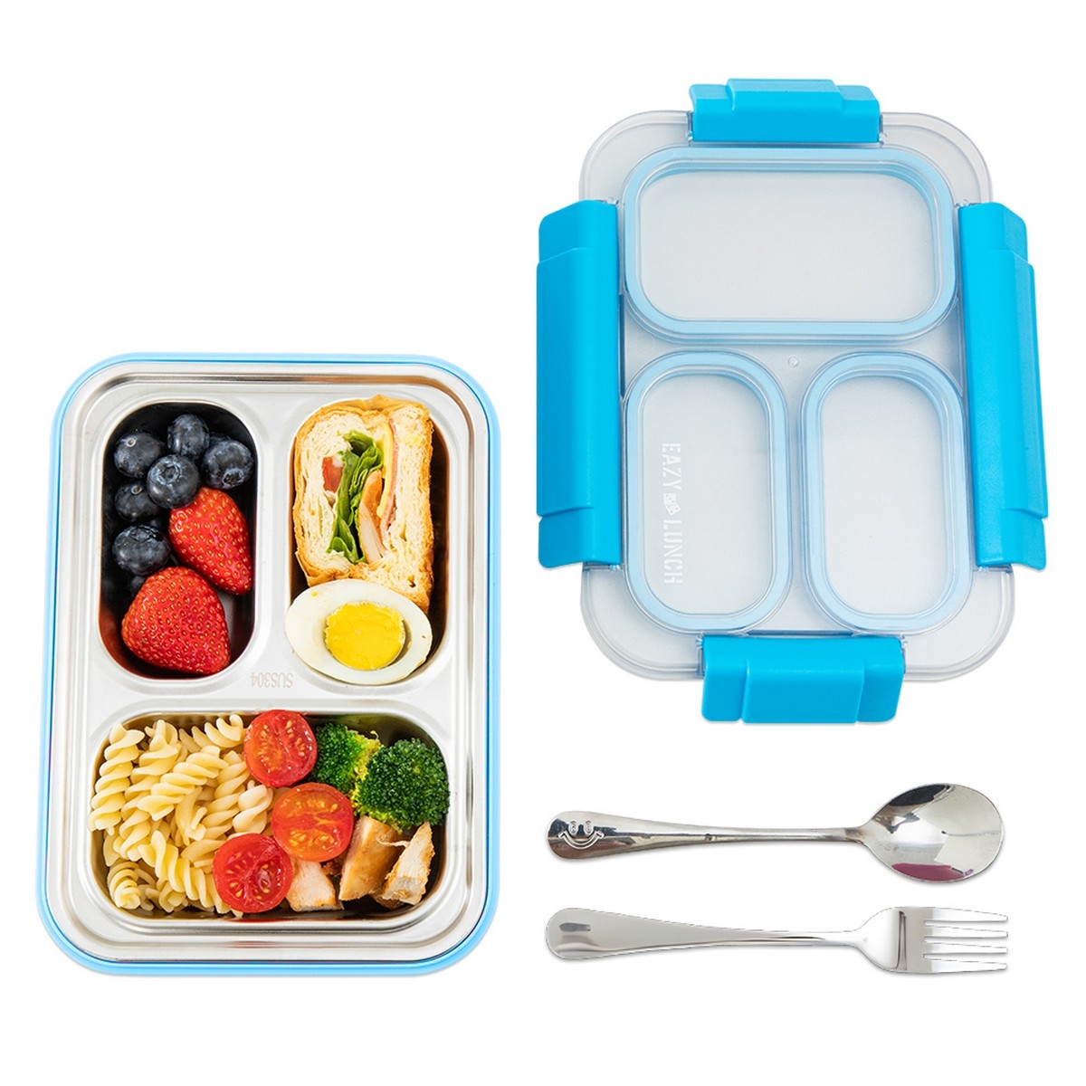 Eazy Kids 710ml Stainless Steel Bento Lunch Box