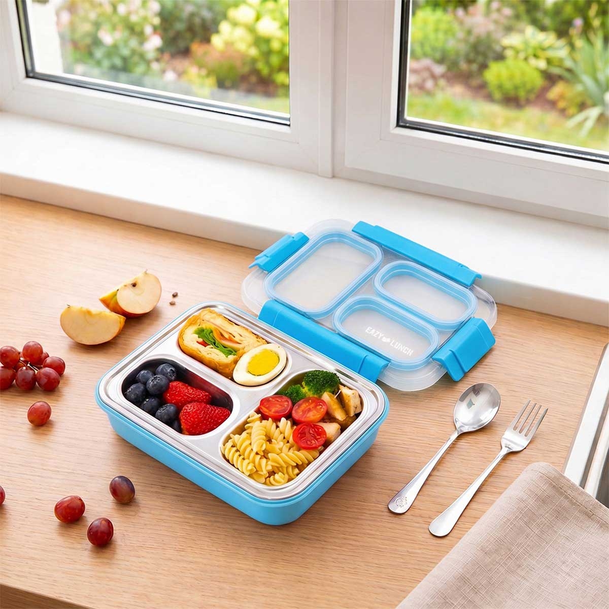 Eazy Kids 710ml Stainless Steel Bento Lunch Box