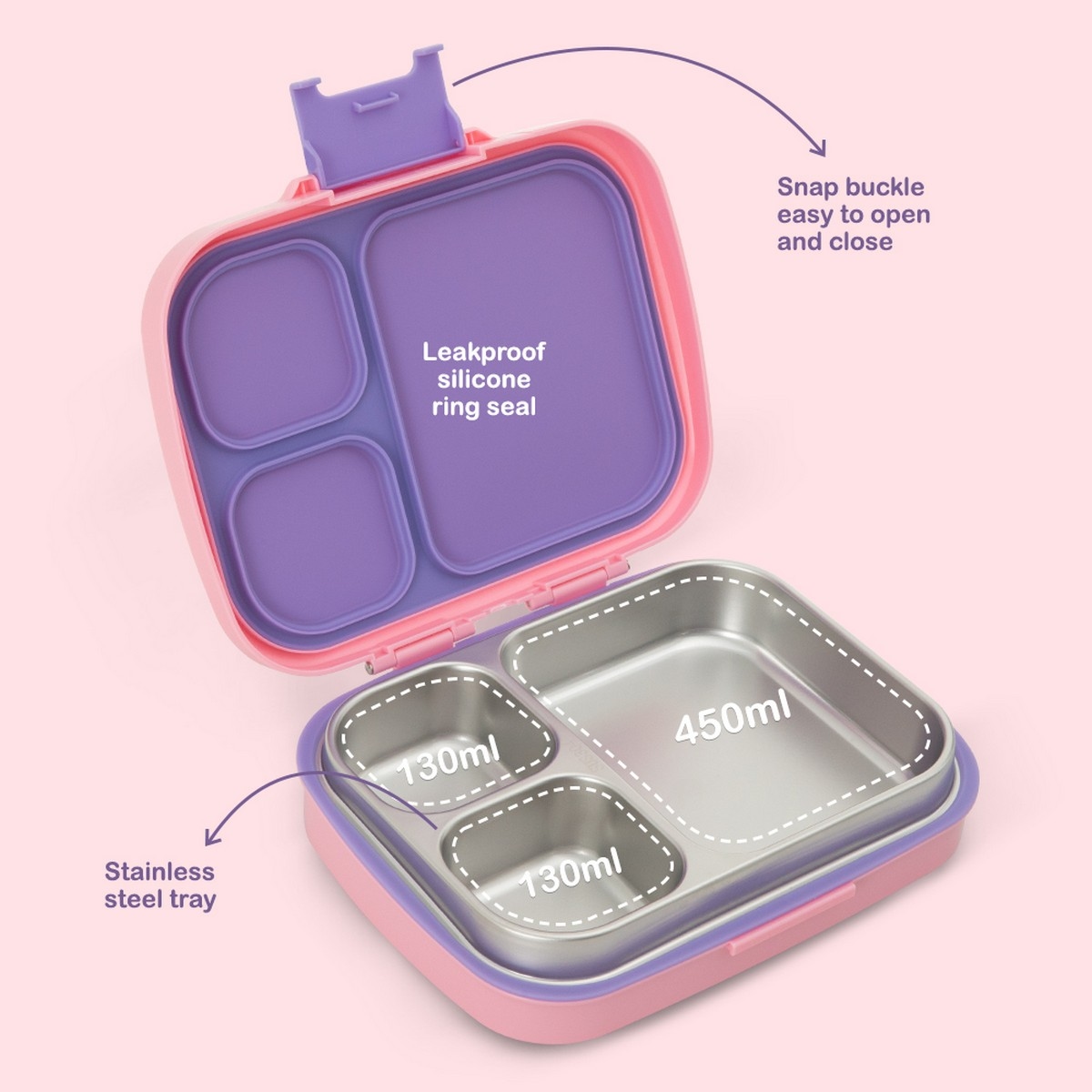Eazy Kids 710ml Premium Stainless Steel Lunch Box