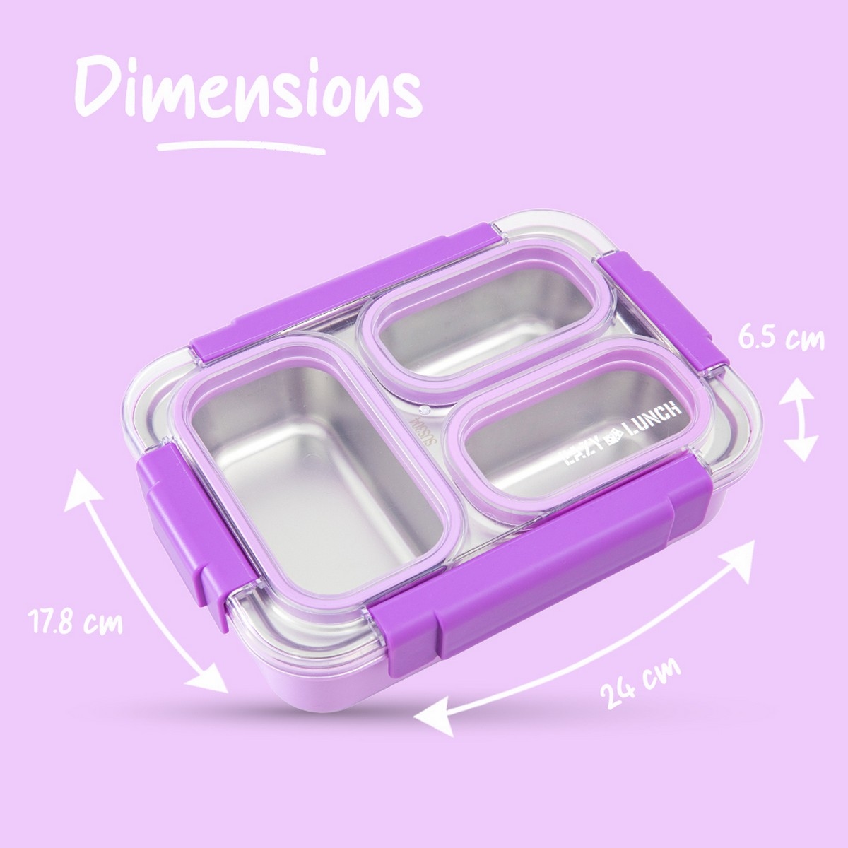 Eazy Kids 710ml Stainless Steel Bento Lunch Box