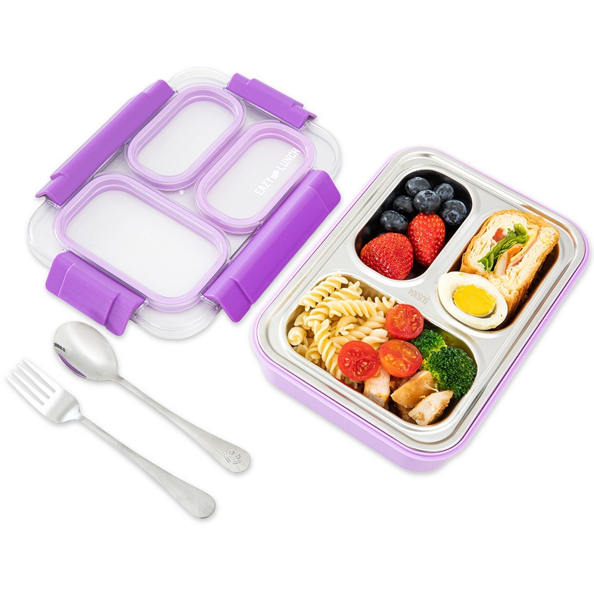 Eazy Kids 710ml Stainless Steel Bento Lunch Box