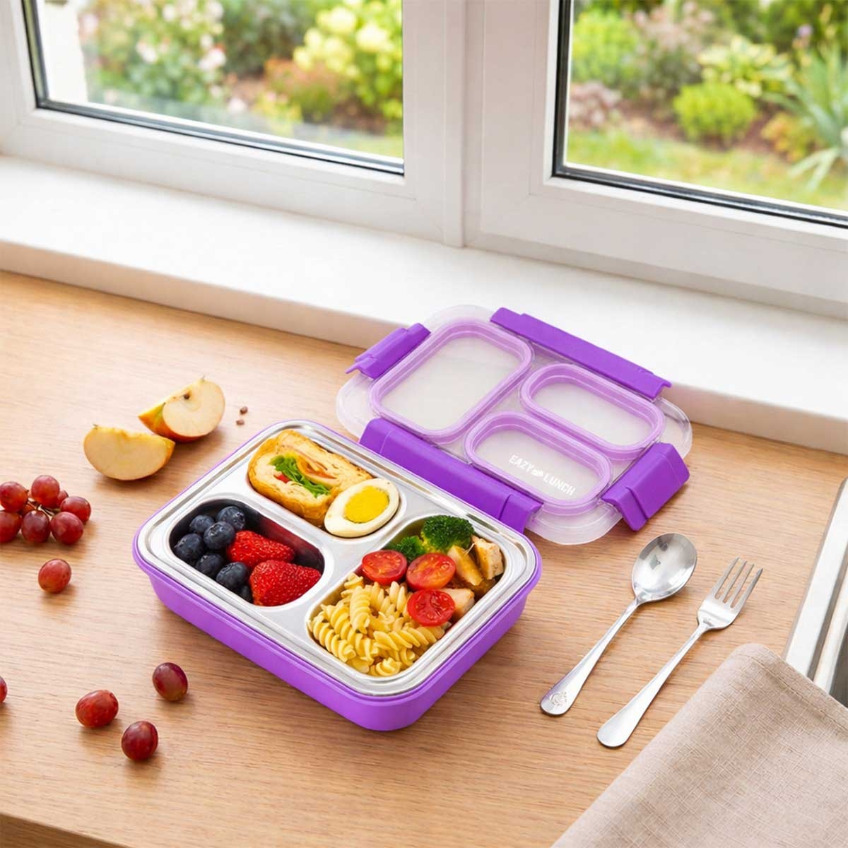 Eazy Kids 710ml Stainless Steel Bento Lunch Box