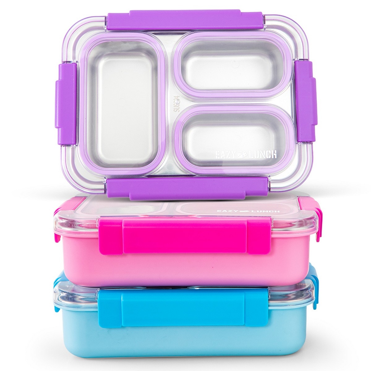 Eazy Kids 710ml Stainless Steel Bento Lunch Box