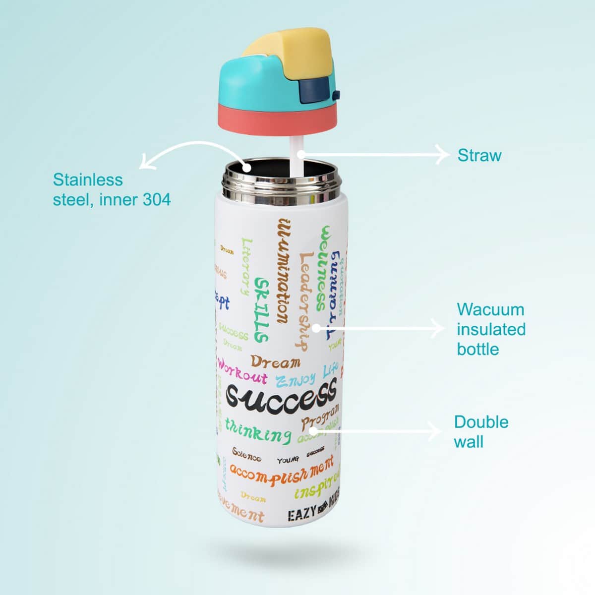 Eazy Kids 710ml Success Stainless Steel Water Bottle