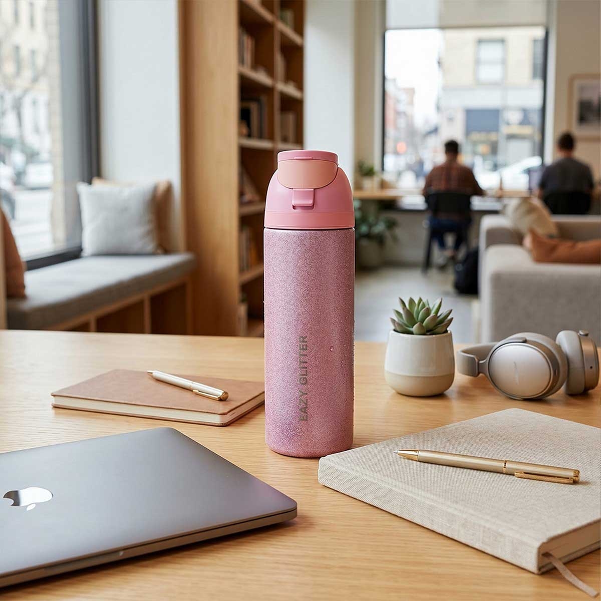 Eazy Kids 720ml Glitter Stainless Steel Water Bottle