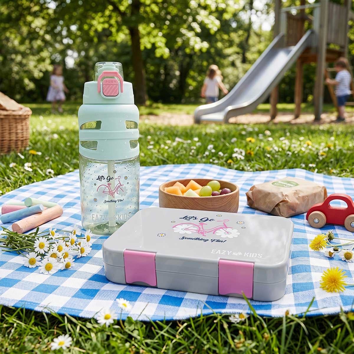 Eazy Kids 750ml Bicycle Mint Flip Top Water Bottle