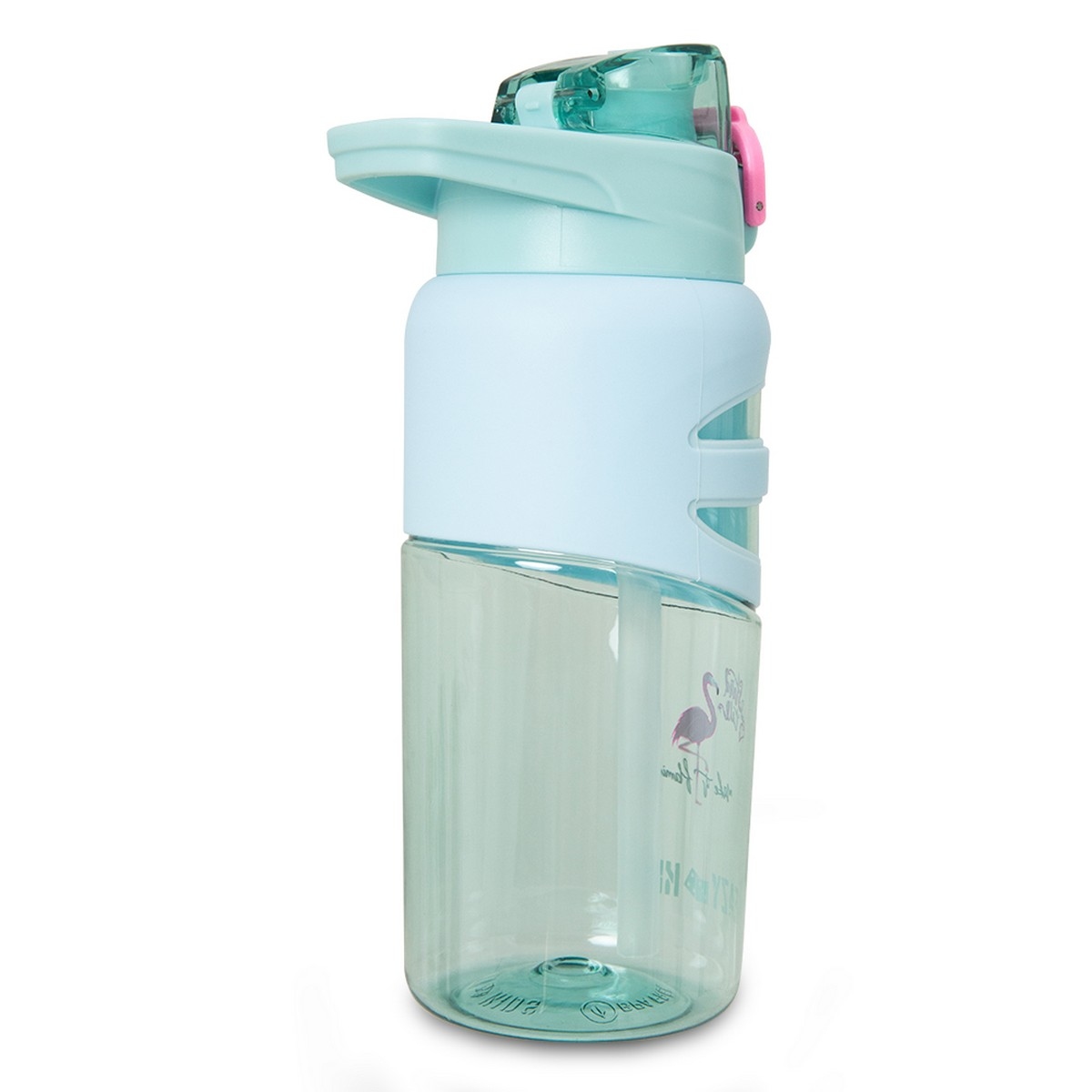 Eazy Kids 750ml Flamingo Aqua Flip Top Water Bottle