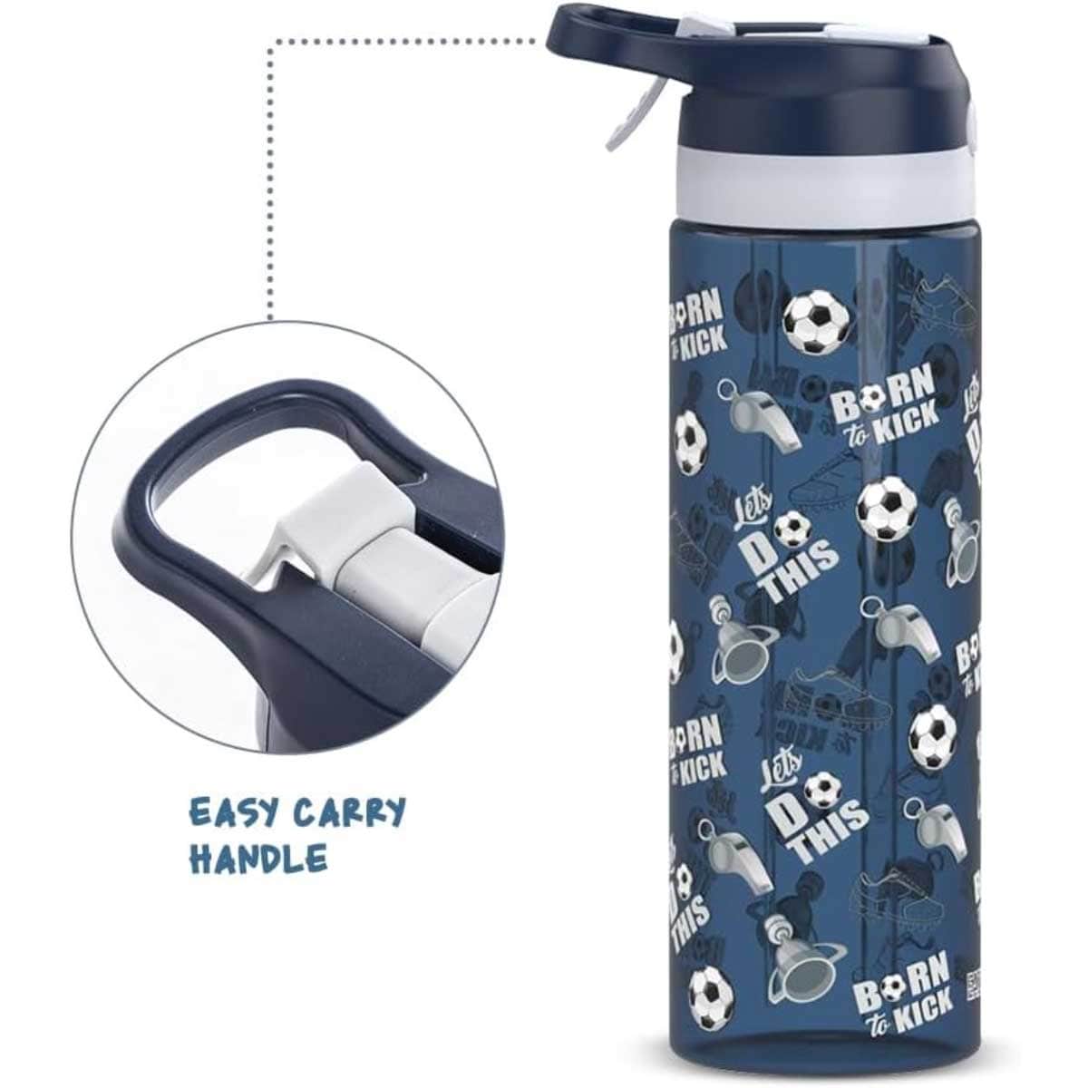 Eazy Kids 750ml Football Tritan Water Bottle with Spray