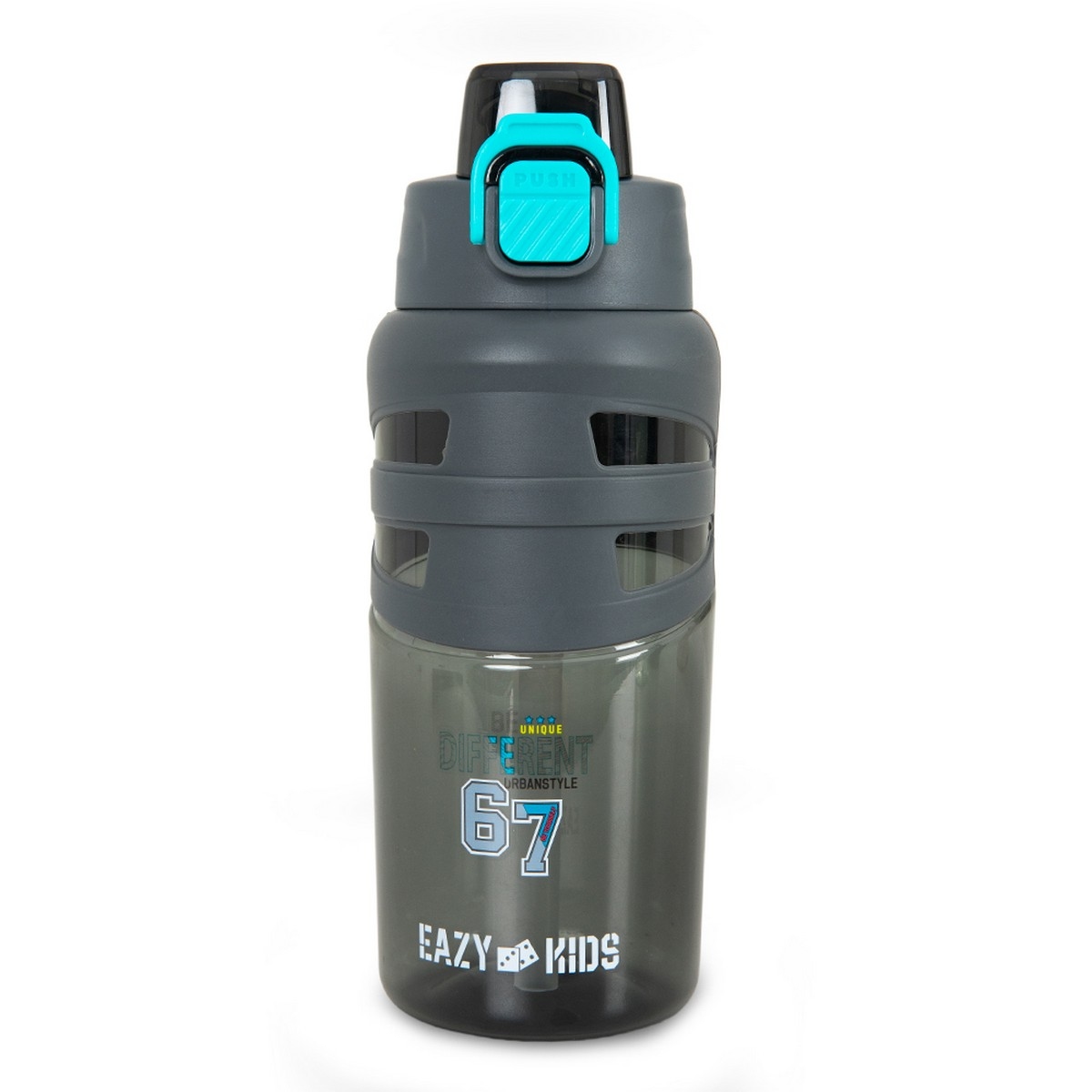 Eazy Kids 750ml Urban Grey Flip Top Water Bottle