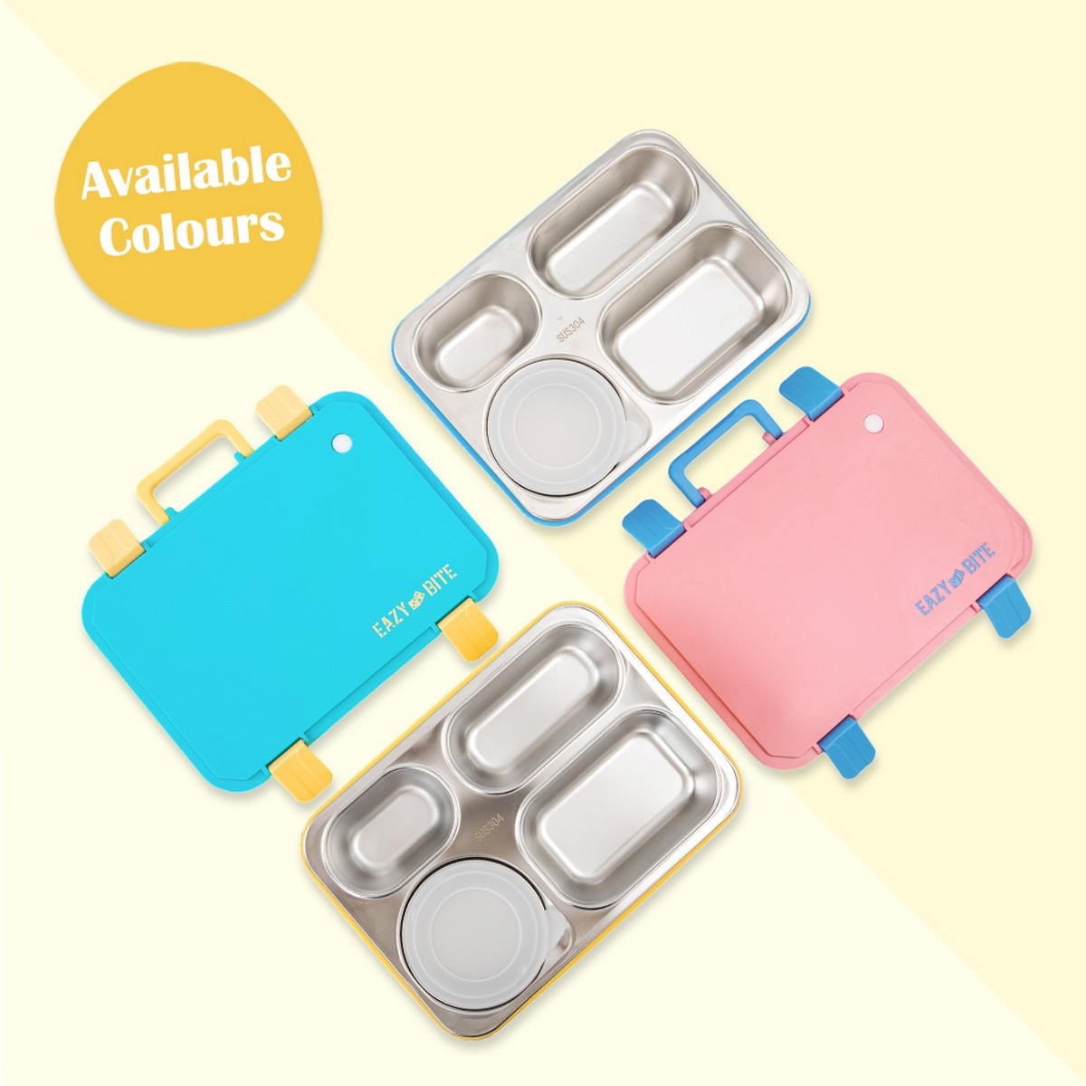 Eazy Kids 800ml Stainless Steel Lunch Box with 150ml Food Jar