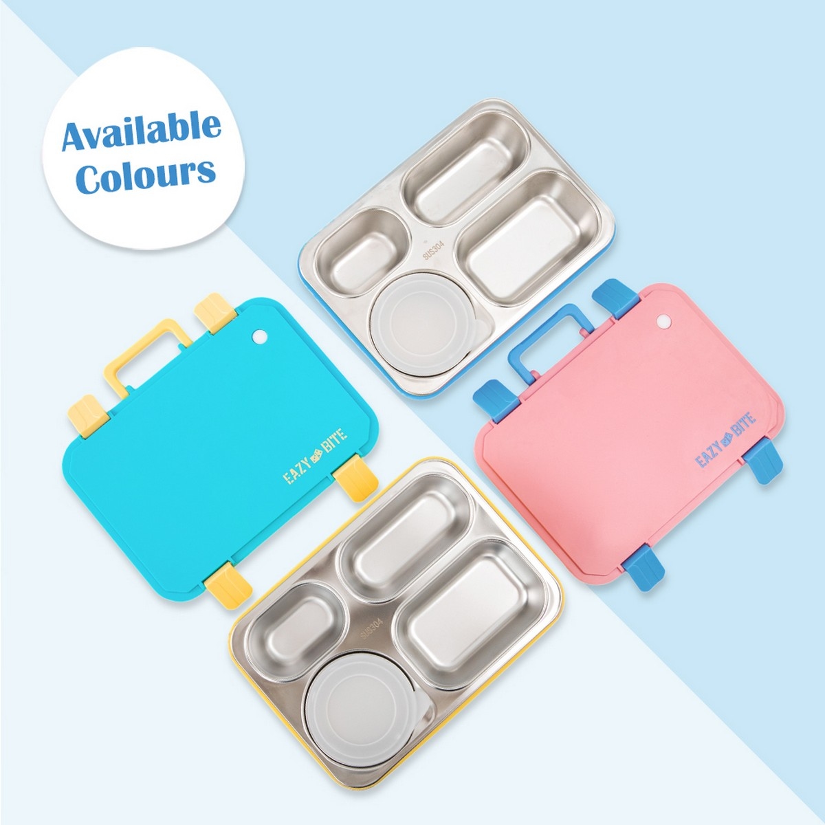 Eazy Kids 800ml Stainless Steel Lunch Box with 150ml Food Jar