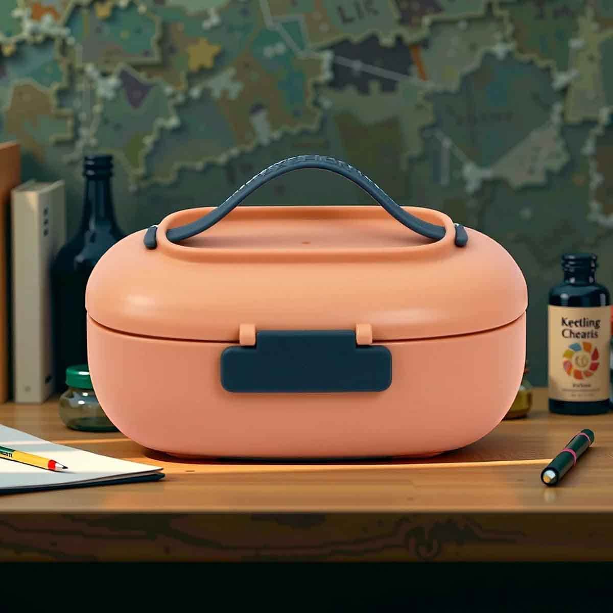 Eazy Kids 850ml Brown Lunch Box Unisex, 3-4 Years