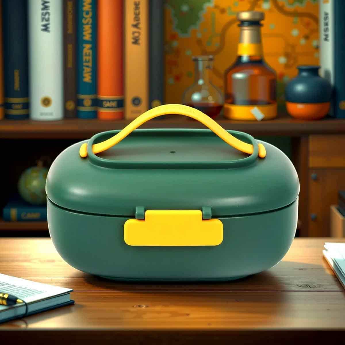 Eazy Kids 850ml Green Lunch Box Unisex, 3-4 Years