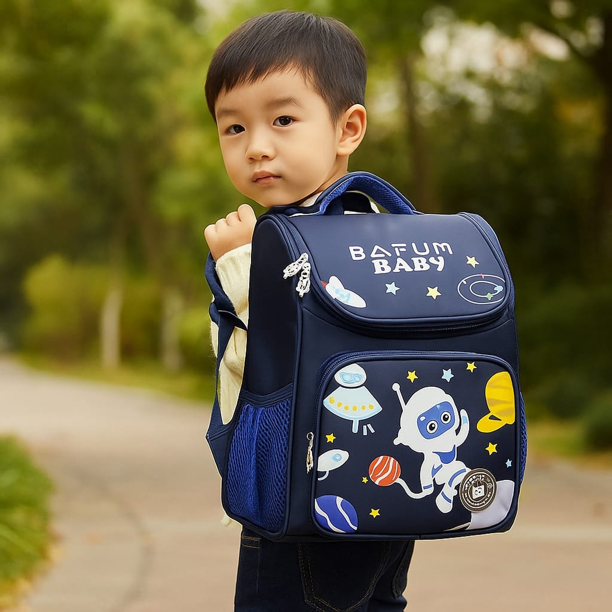 Eazy Kids Astronaut School Bag Unisex, 3-4 Years