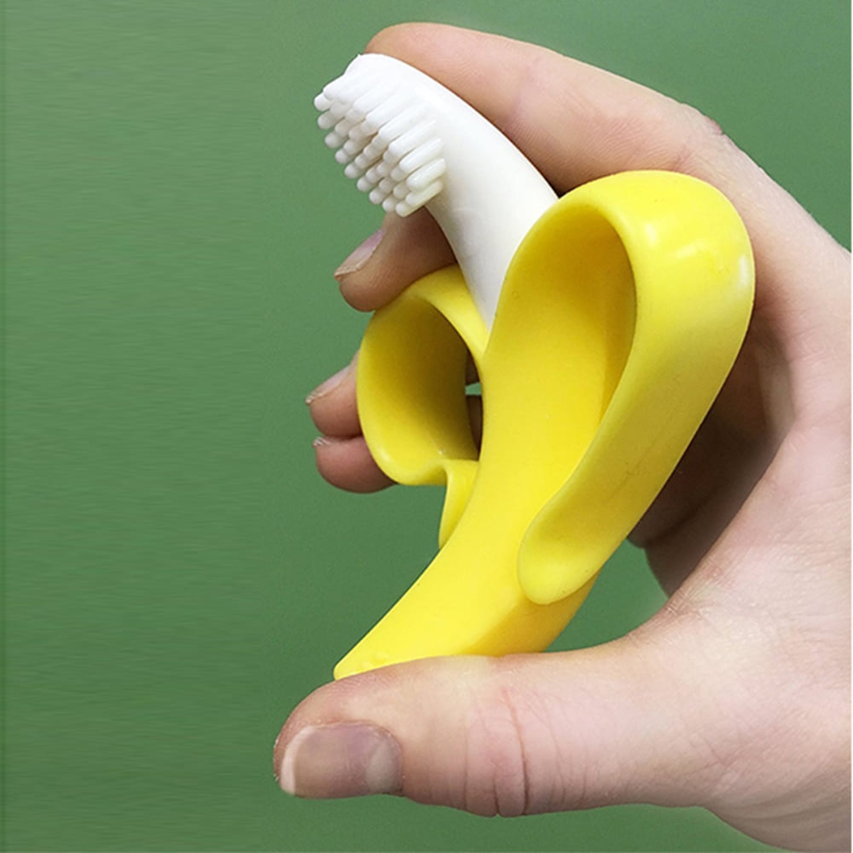 Eazy Kids Baby Banana Toothbrush & Teether Toddler, 0-2 Years