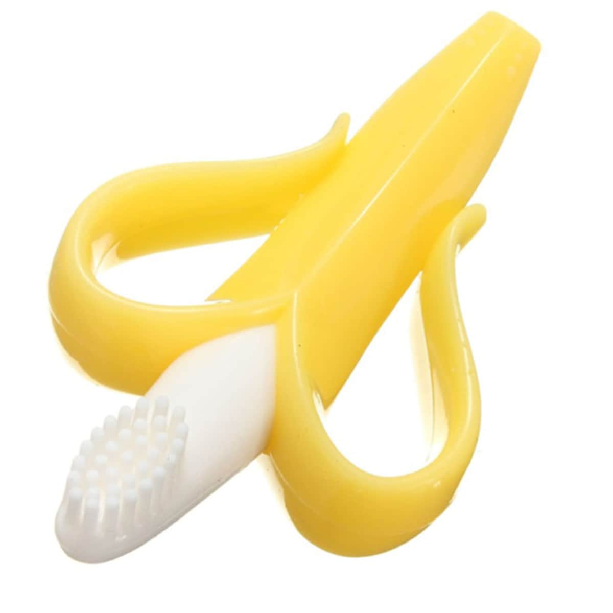 Eazy Kids Baby Banana Toothbrush & Teether Toddler, 0-2 Years