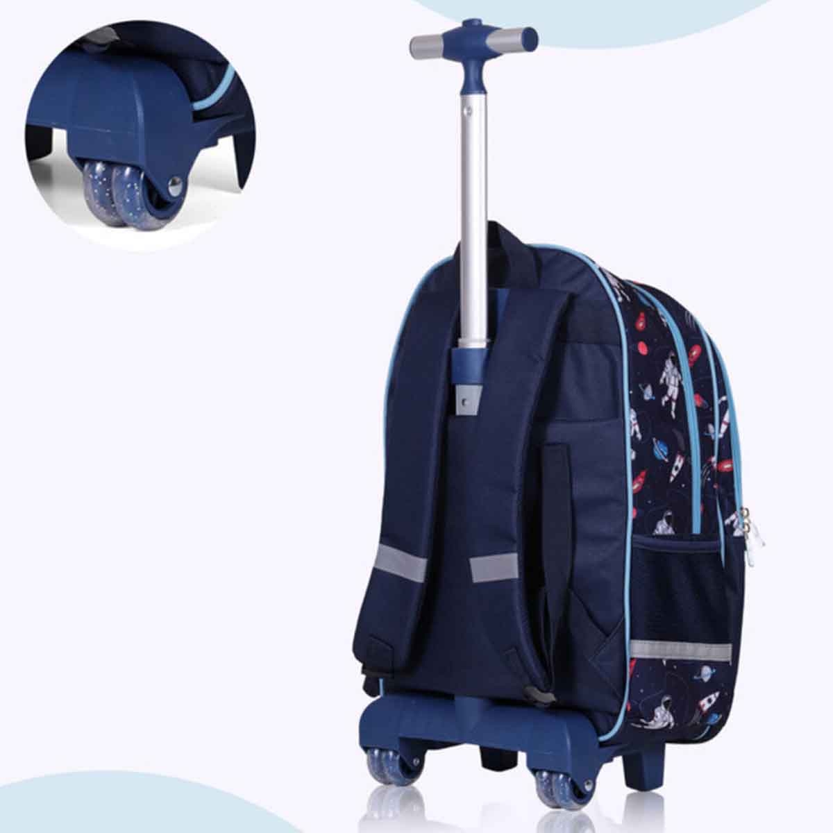 إيزي كيدز مجموعة 4 في 1 حقيبة مدرسية 18 إنش بتصميم رائد فضاء مع حقيبة غداء وحقيبة نشاط وحقيبة أقلام