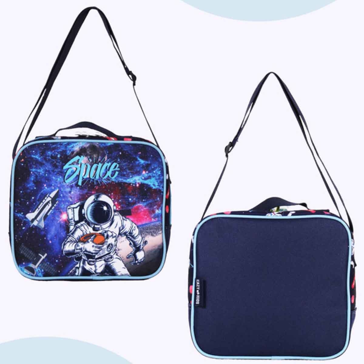 إيزي كيدز مجموعة 4 في 1 حقيبة مدرسية 18 إنش بتصميم رائد فضاء مع حقيبة غداء وحقيبة نشاط وحقيبة أقلام