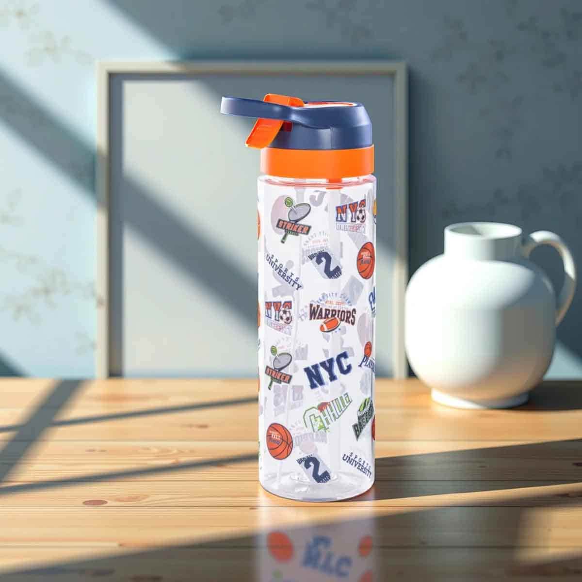 Eazy Kids 750ml Basketball Tritan Water Bottle with Spray