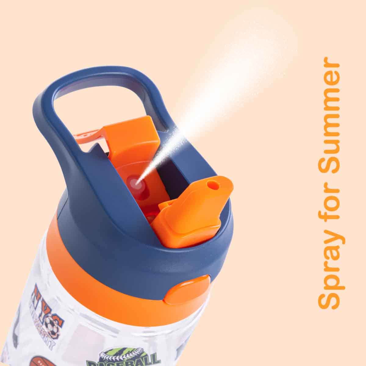 Eazy Kids 750ml Basketball Tritan Water Bottle with Spray