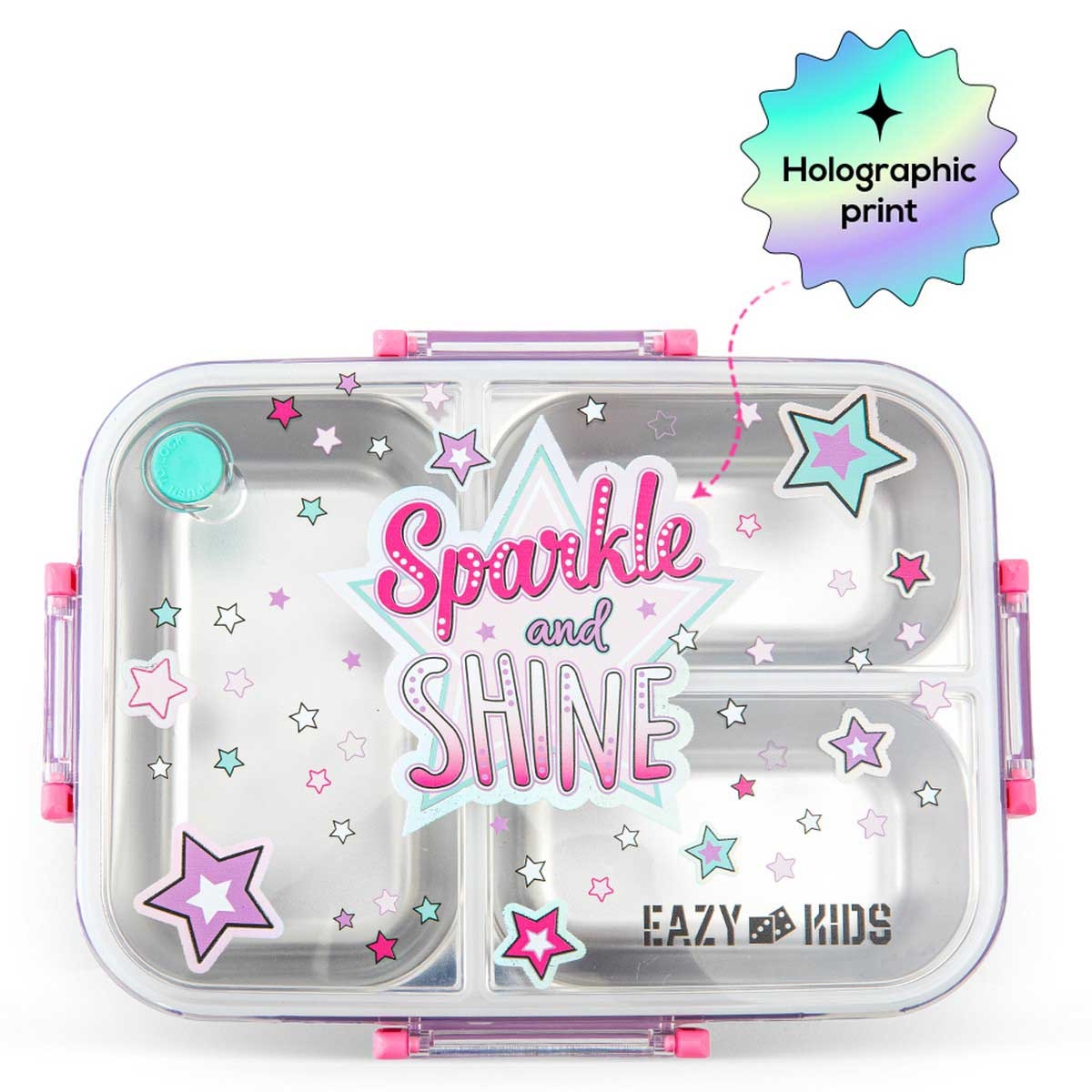 Eazy Kids Berry Good School Bag with Stainless Steel Bento Lunch Box