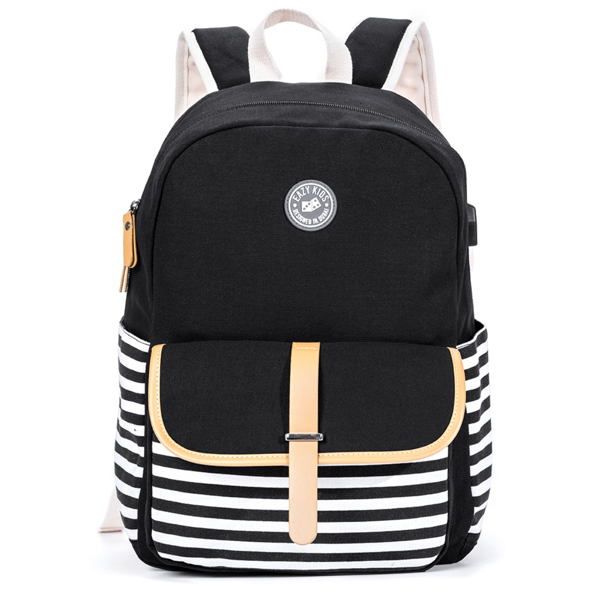Eazy Kids Black Classic School Bag Unisex, 3-4 Years