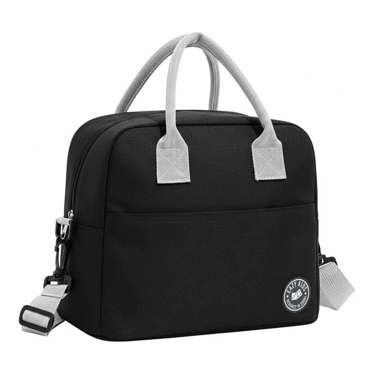 Eazy Kids Black Insulated Lunch Bag