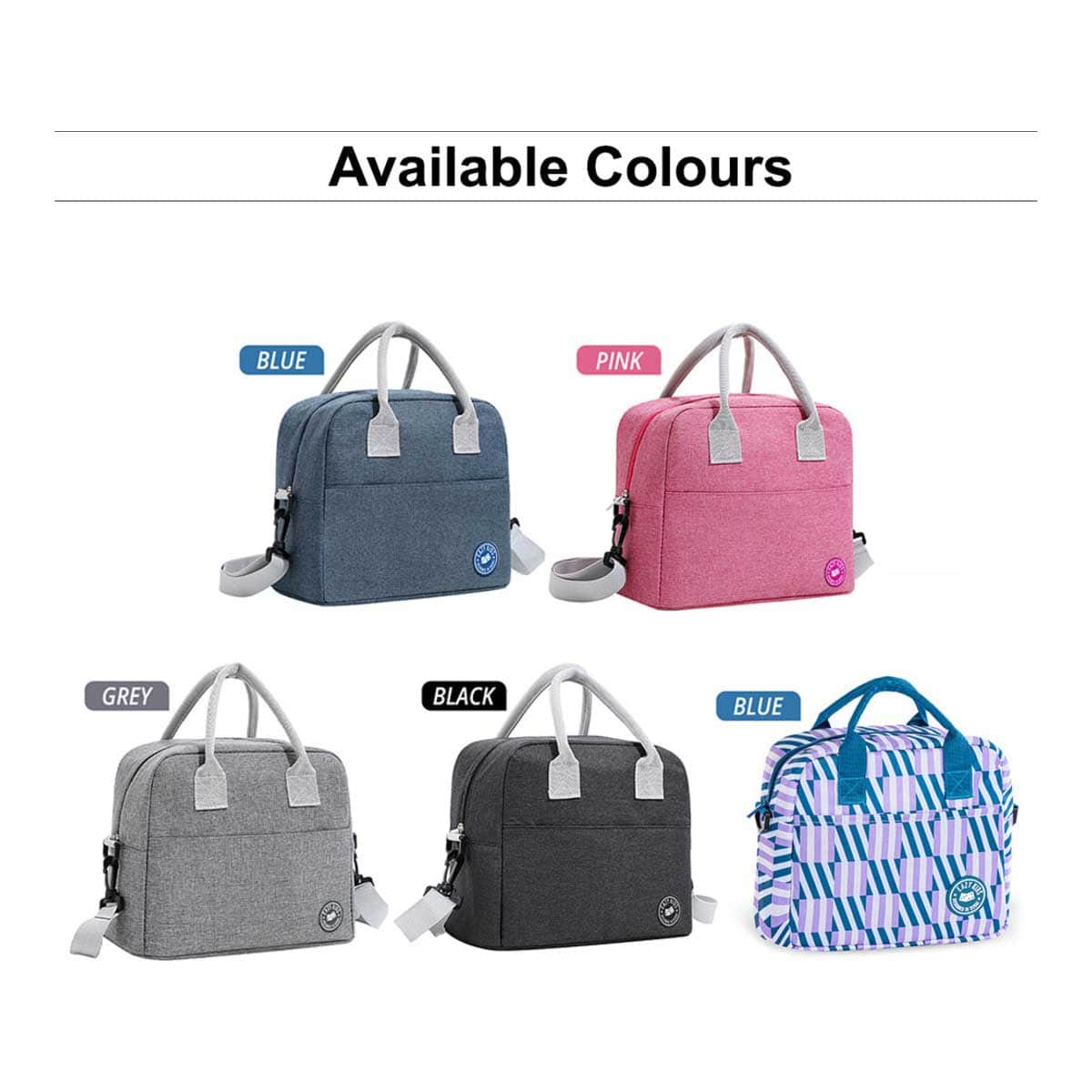 Eazy Kids Black Insulated Lunch Bag