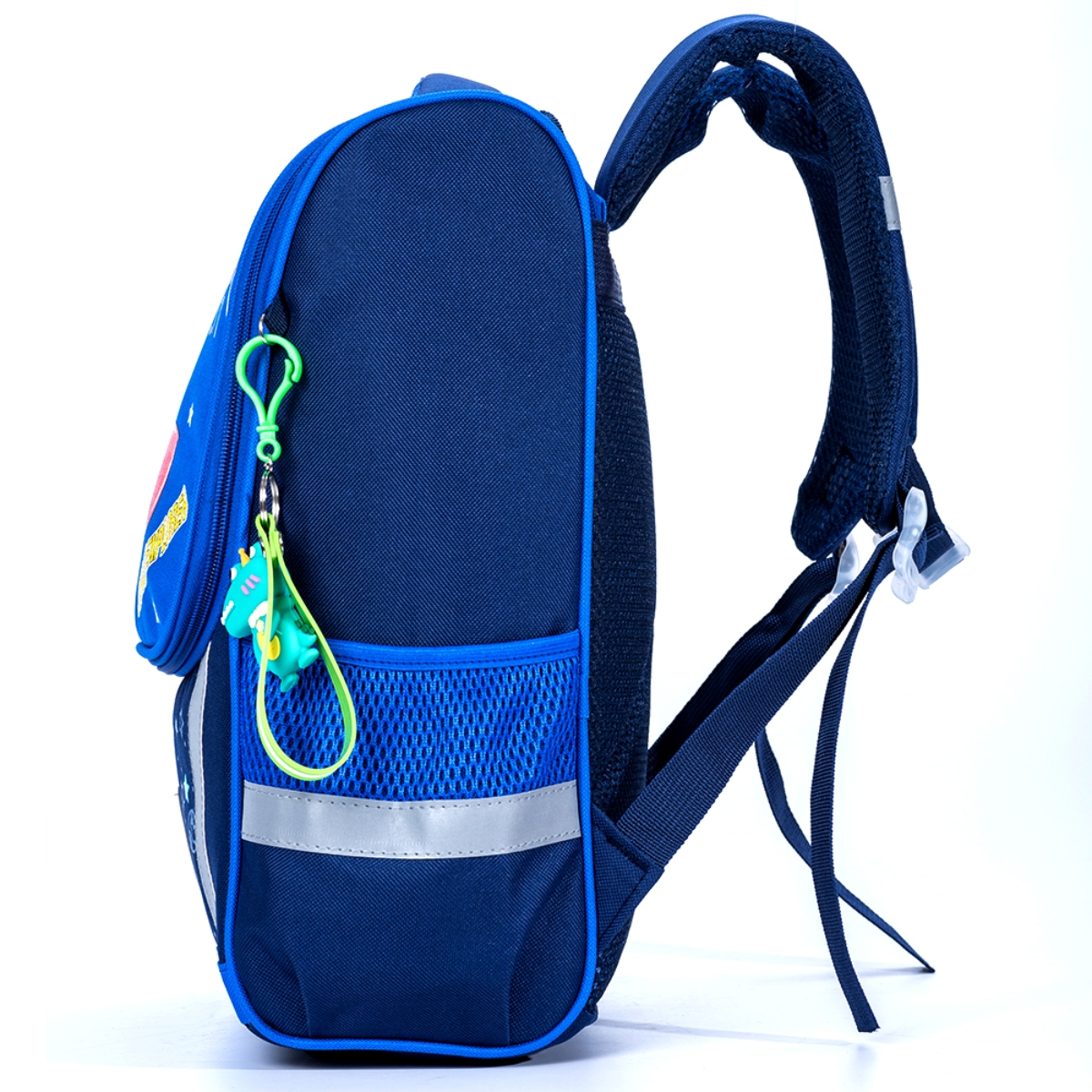 إيزي كيدز حقيبة مدرسية بتصميم ديناصور في الفضاء أزرق للجنسين، 3-4 سنوات