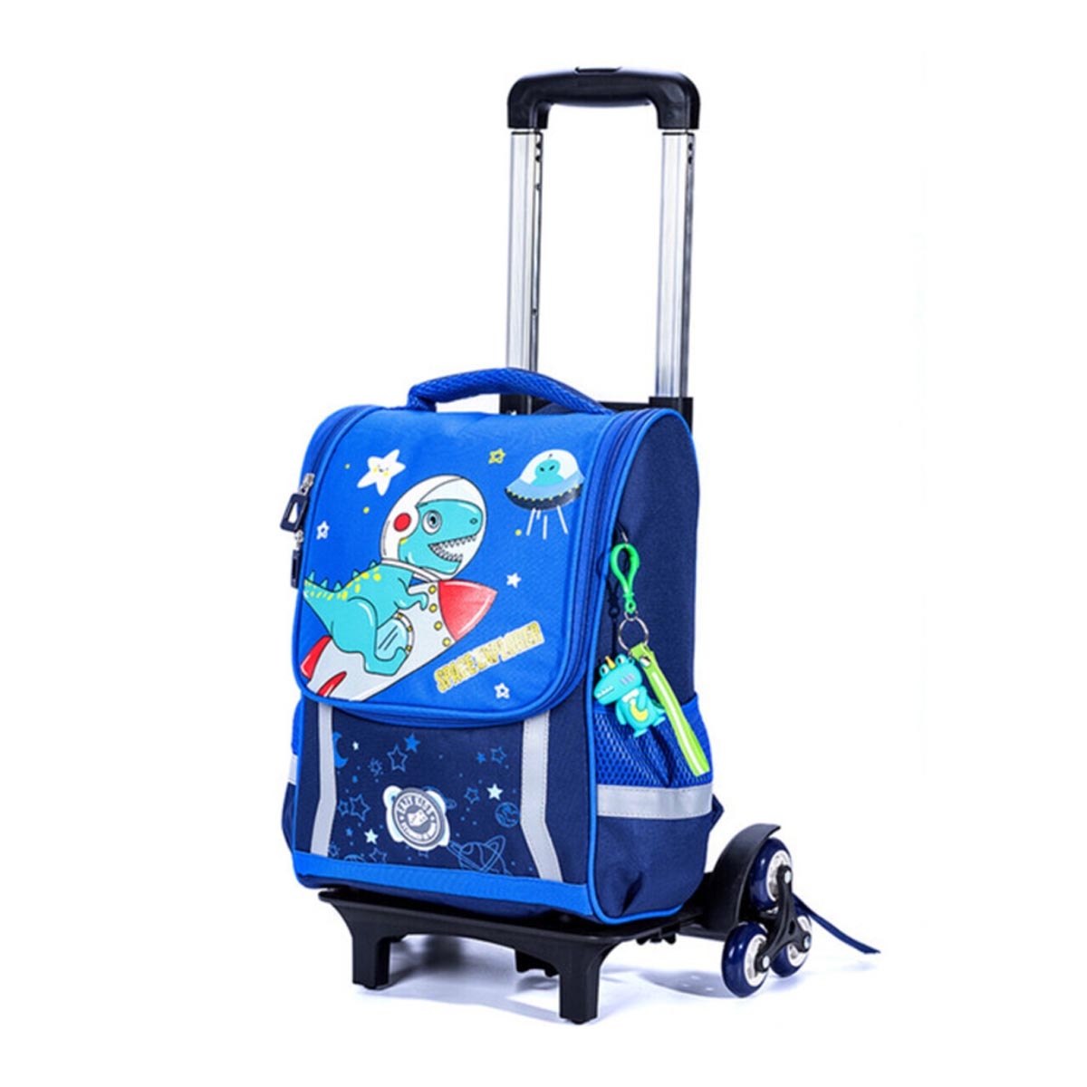 إيزي كيدز حقيبة مدرسية دينو في الفضاء مع عربة