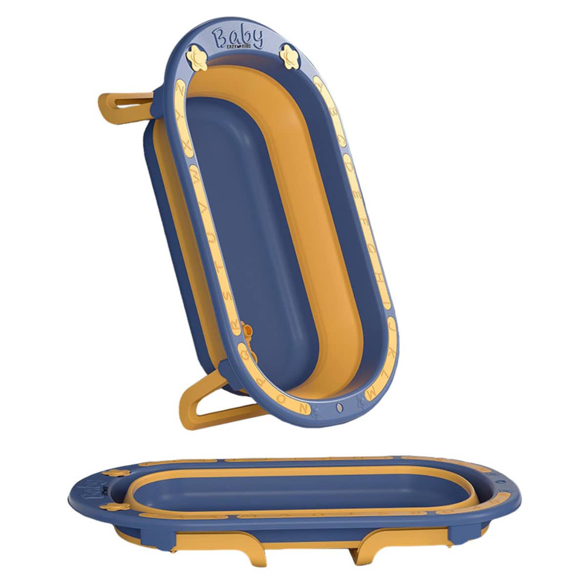 Eazy Kids Blue Folding Bath Tub Toddler, 0-2 Years