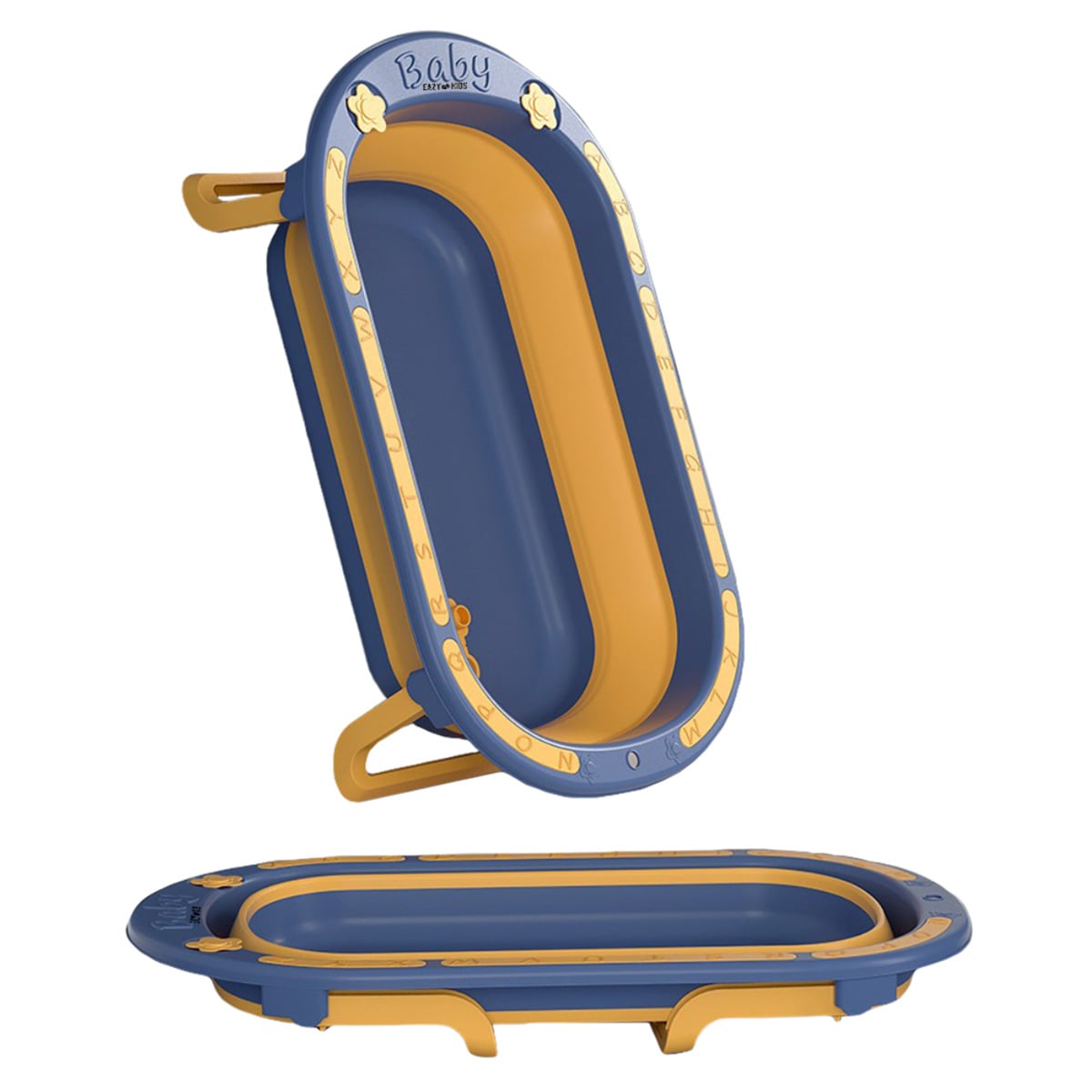 Eazy Kids Blue Folding Bath Tub Toddler, 0-2 Years