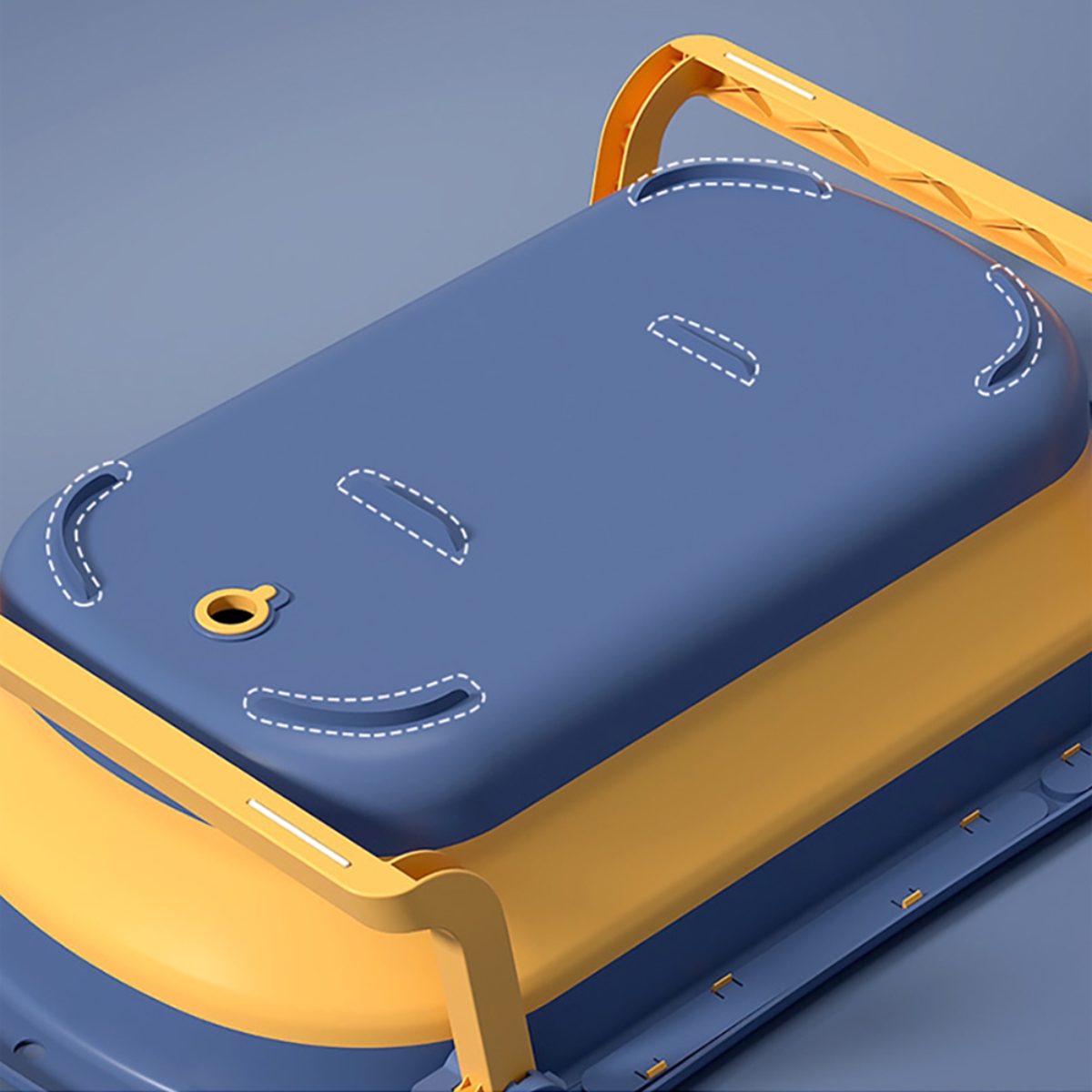 Eazy Kids Blue Folding Bath Tub Toddler, 0-2 Years