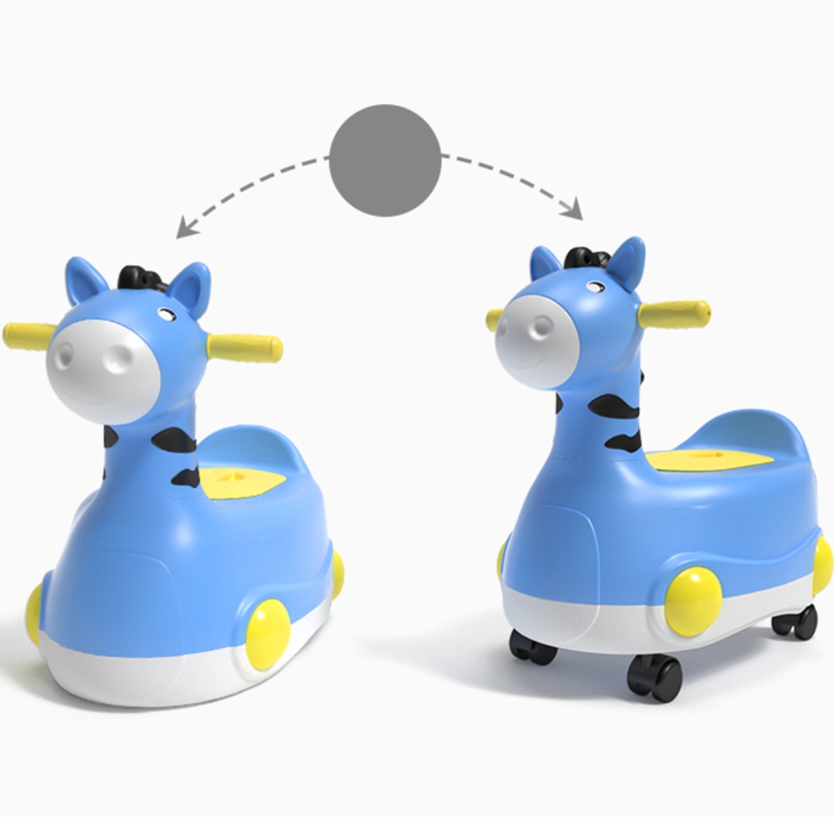 Eazy Kids Blue Horse Potty Car Toddler, 0-2 Years