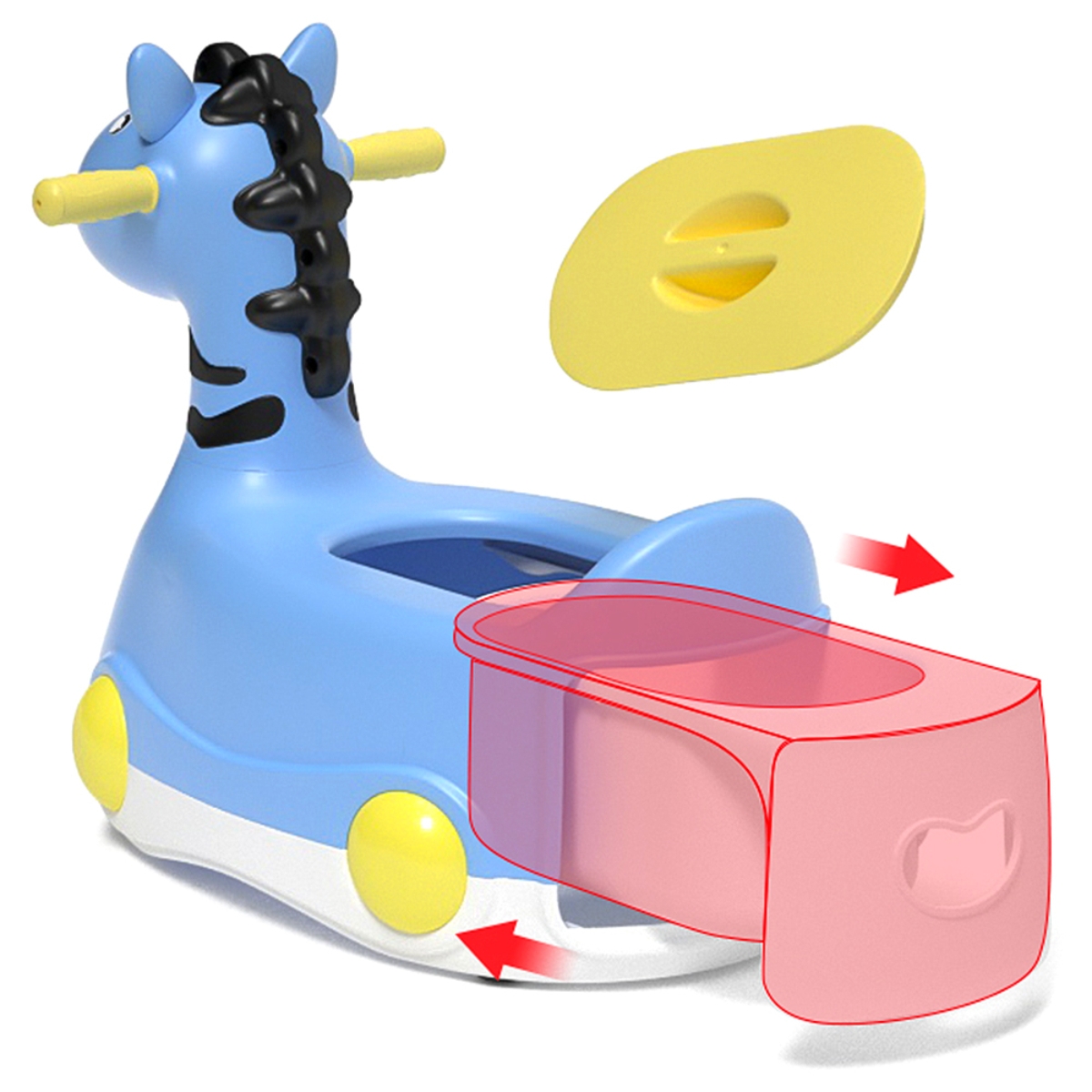 Eazy Kids Blue Horse Potty Car Toddler, 0-2 Years