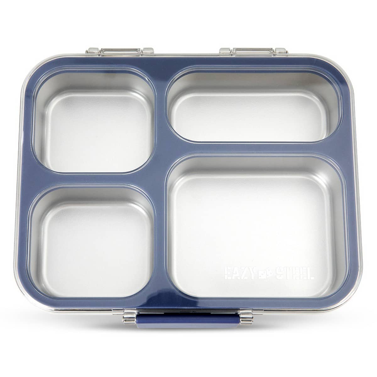 Eazy Kids Blue Stainless Steel Bento Lunch Box with Tritan Lid