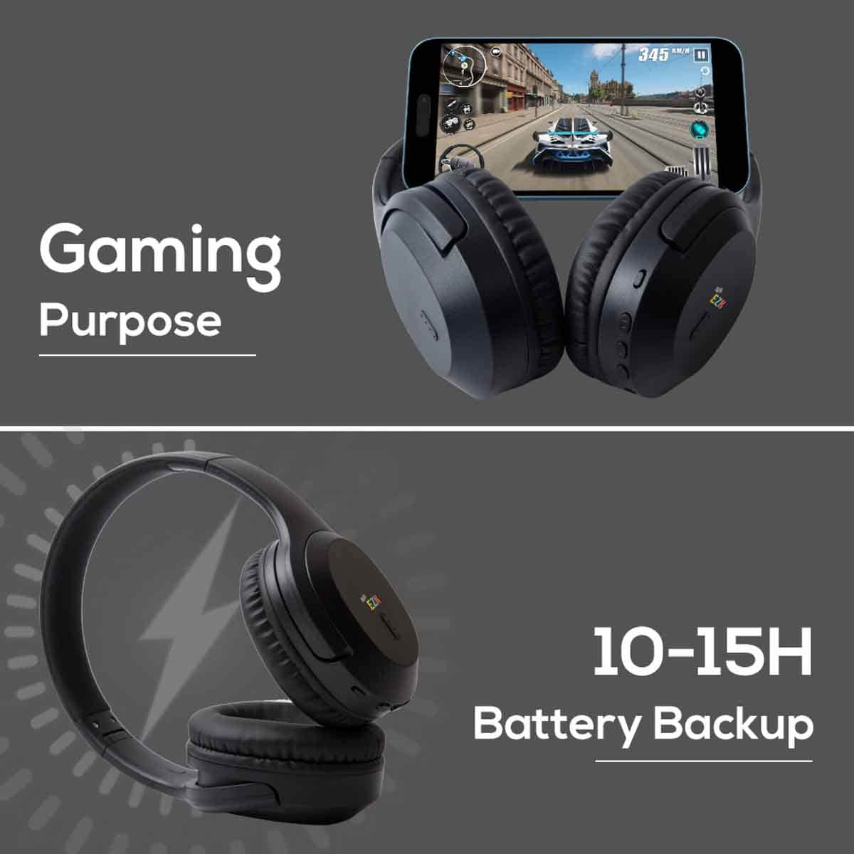 Eazy Kids Black Bluetooth 5.4 Wireless Headset