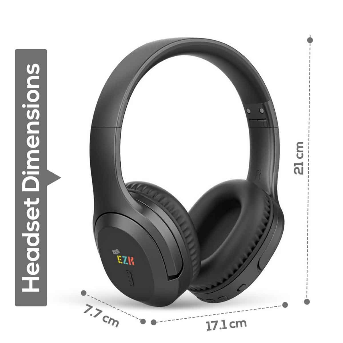 Eazy Kids Black Bluetooth 5.4 Wireless Headset