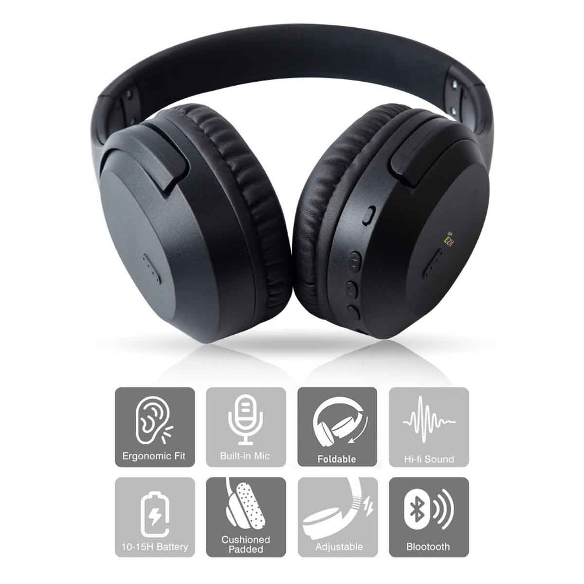 Eazy Kids Black Bluetooth 5.4 Wireless Headset