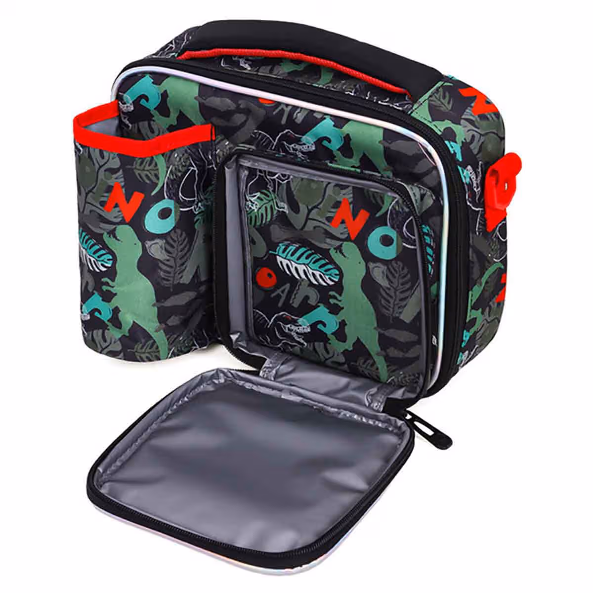 Eazy Kids Green Bottle & Lunch Bag Dinosaur
