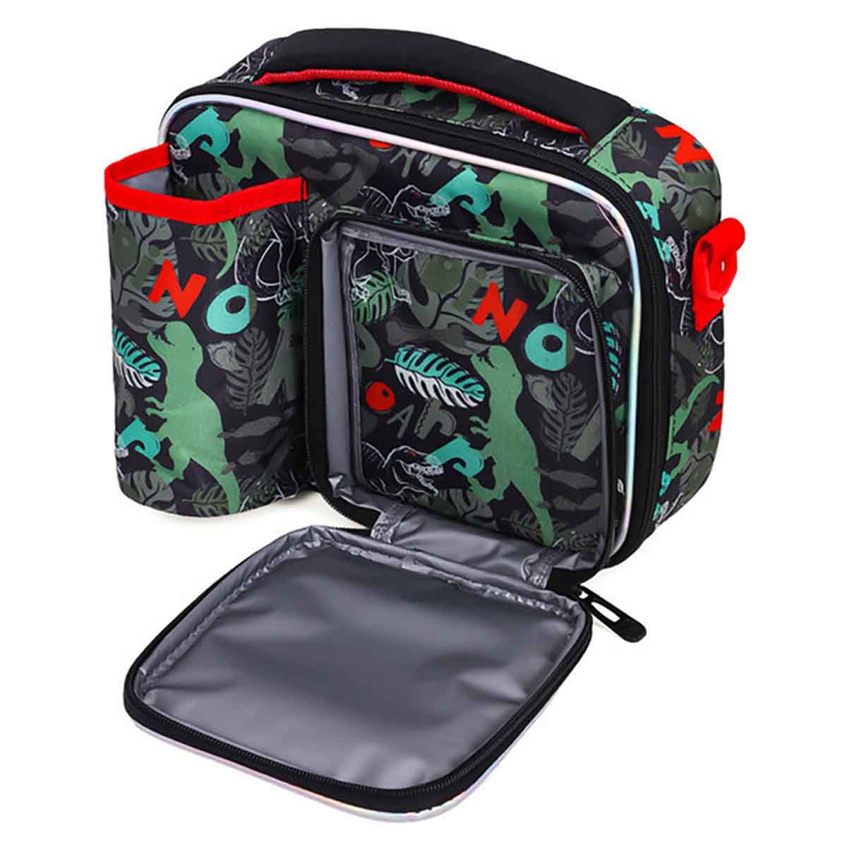 Eazy Kids Green Bottle & Lunch Bag Dinosaur