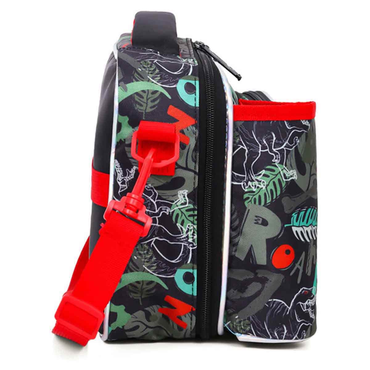 Eazy Kids Green Bottle & Lunch Bag Dinosaur