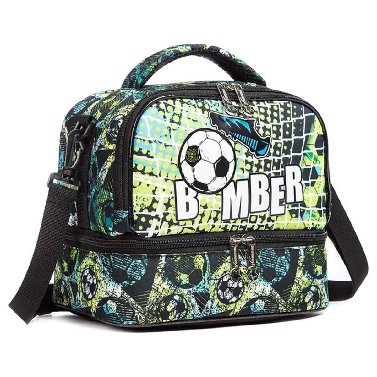 Eazy Kids Football Green Bottle & Lunch Bag