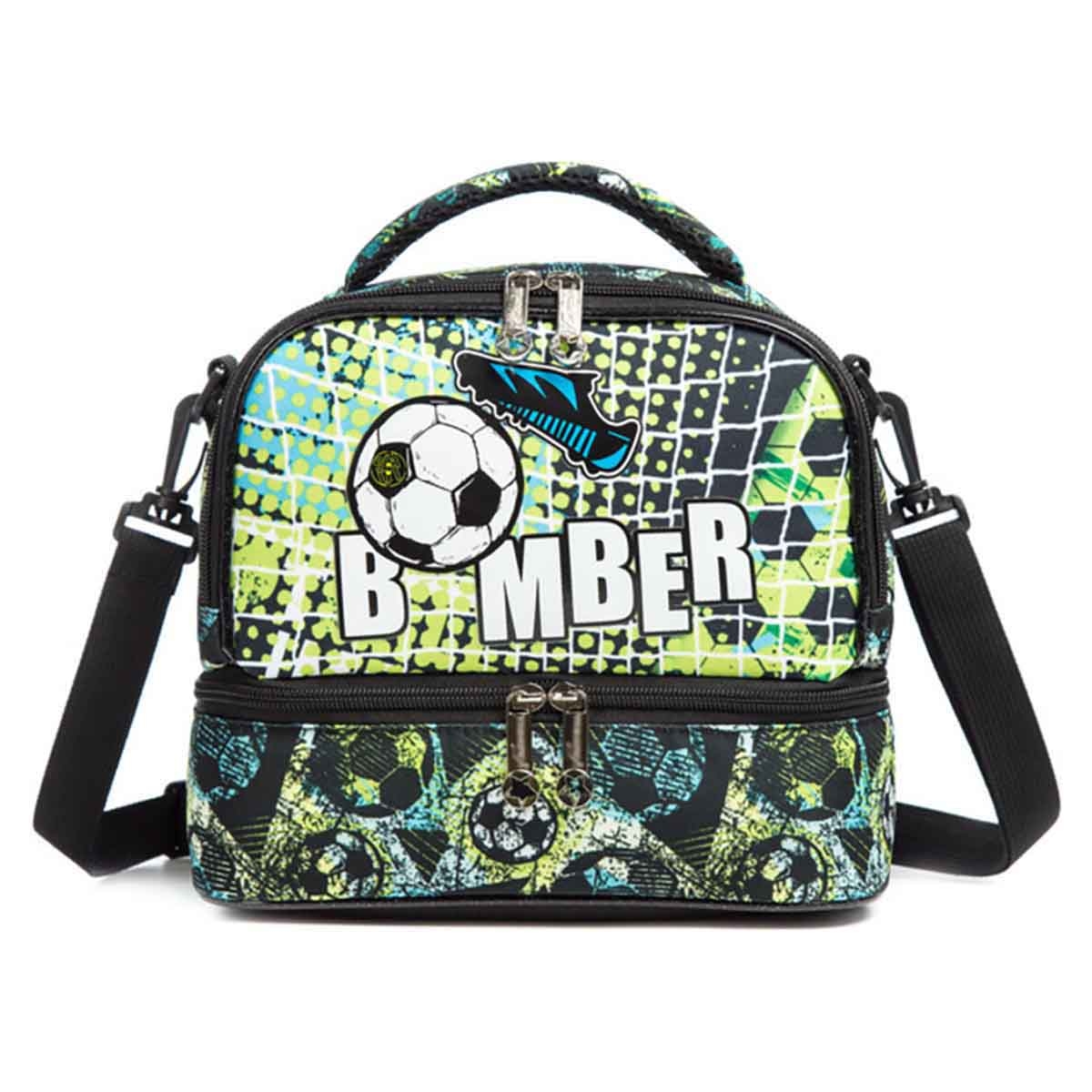 Eazy Kids Football Green Bottle & Lunch Bag