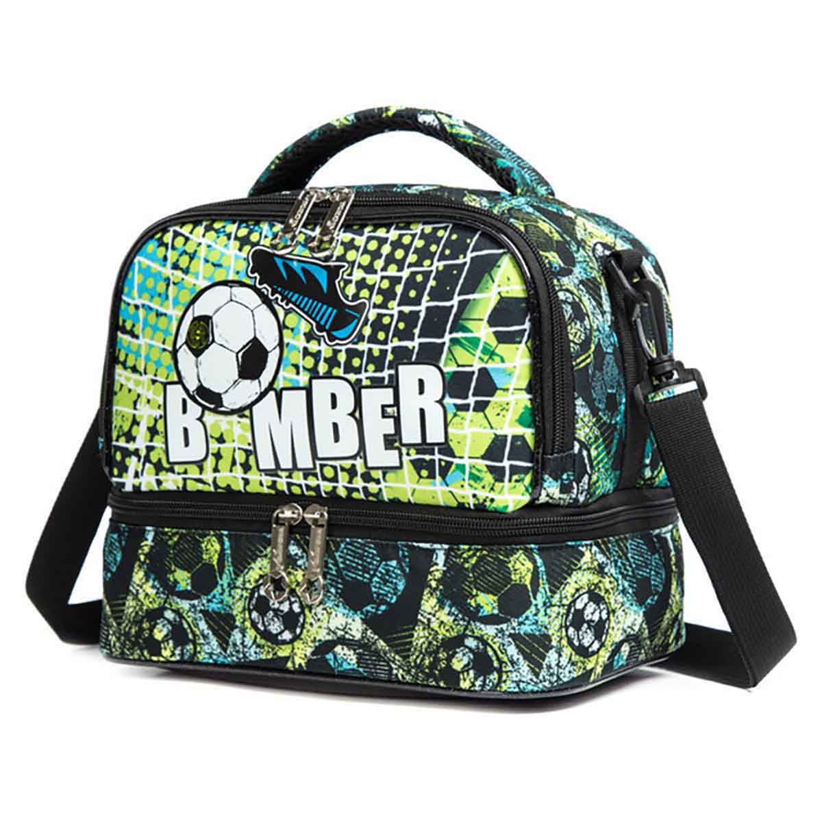 Eazy Kids Football Green Bottle & Lunch Bag