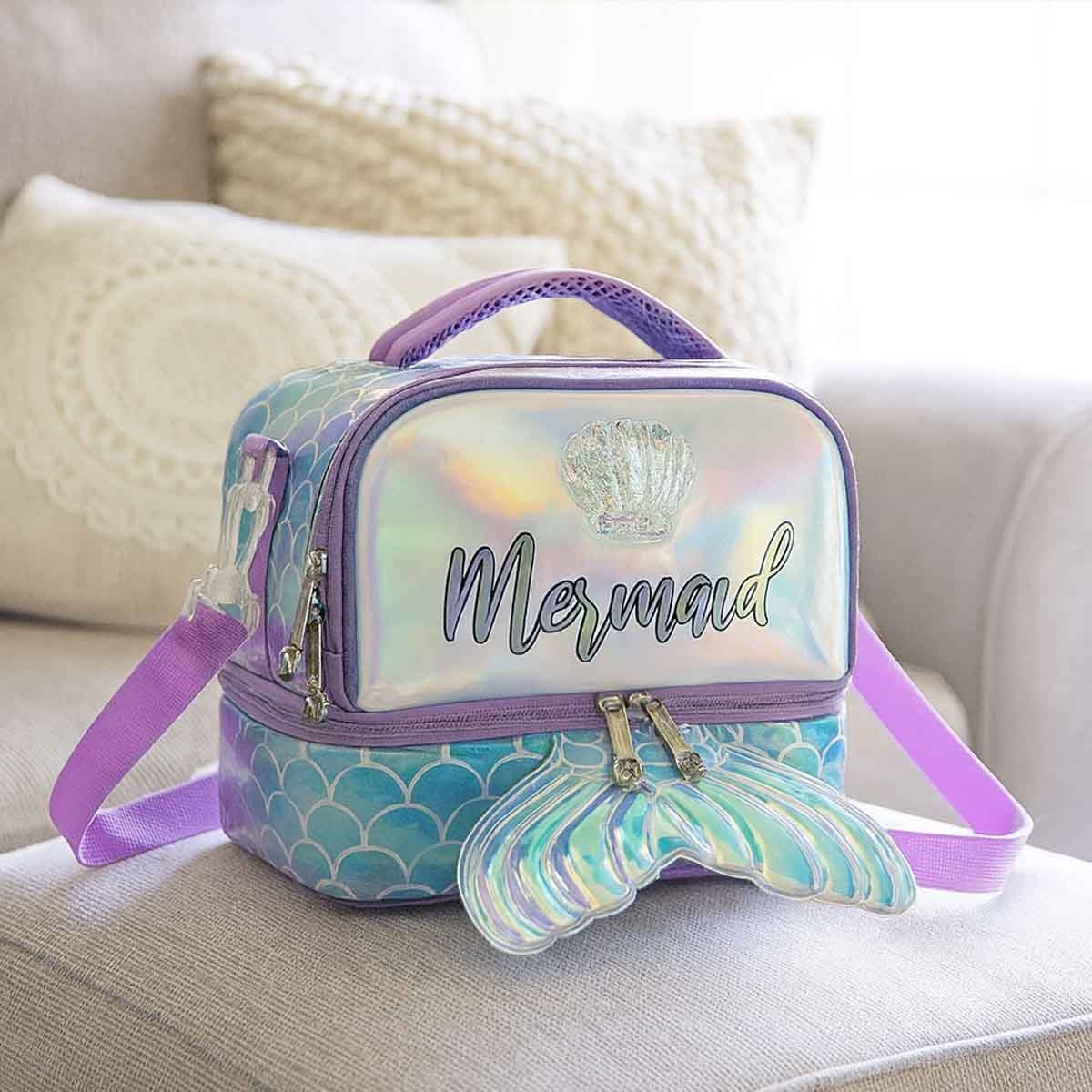 Eazy Kids Mermaid Purple Bottle & Lunch Bag
