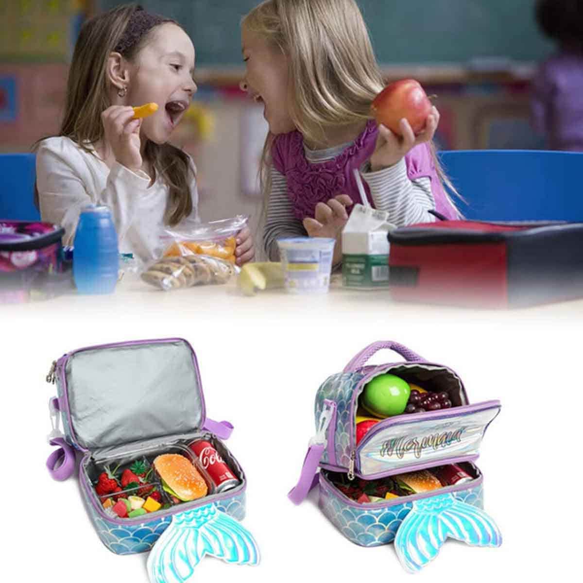 Eazy Kids Mermaid Purple Bottle & Lunch Bag
